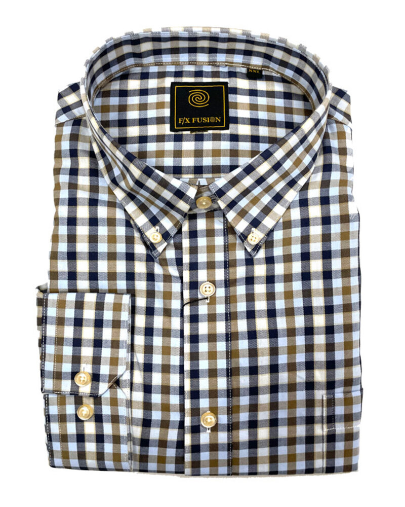 F/X Fusion F/X Fusion LS BD Blue Multi Twill Check