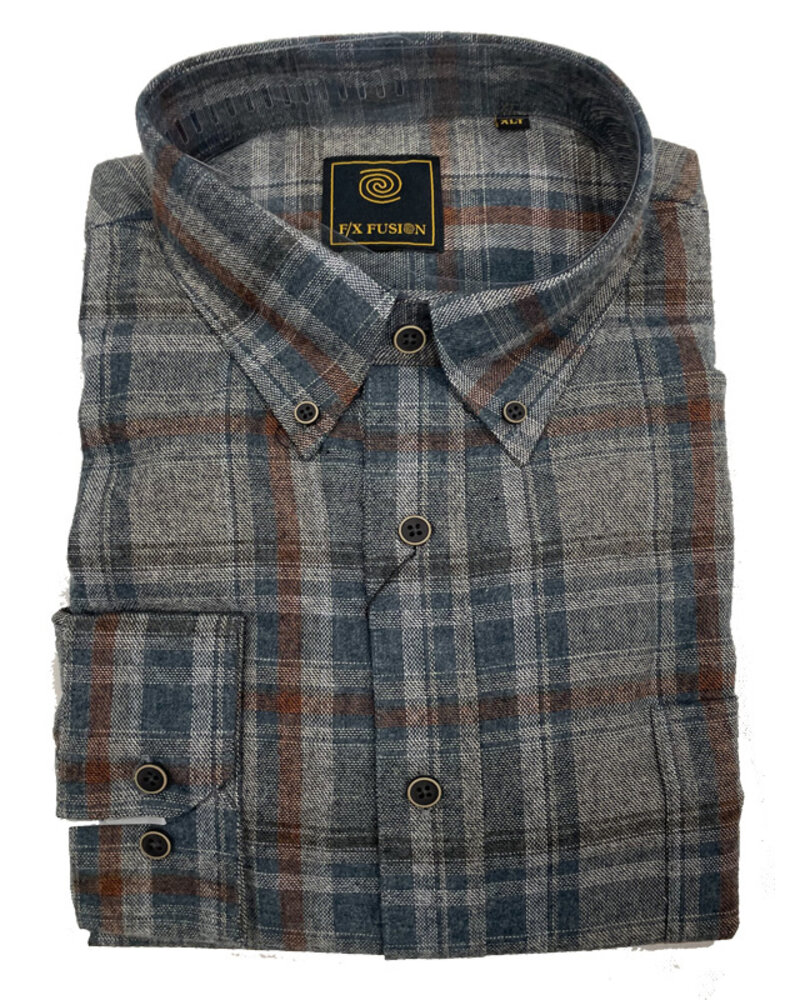 F/X Fusion F/X Fusion LS Flannel Plaid Tan Multi