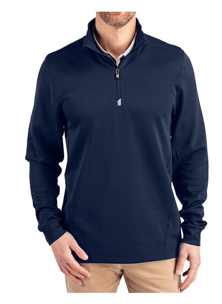 Cutter & Buck Cutter & Buck Traverse Solid Navy 1/2 Zip