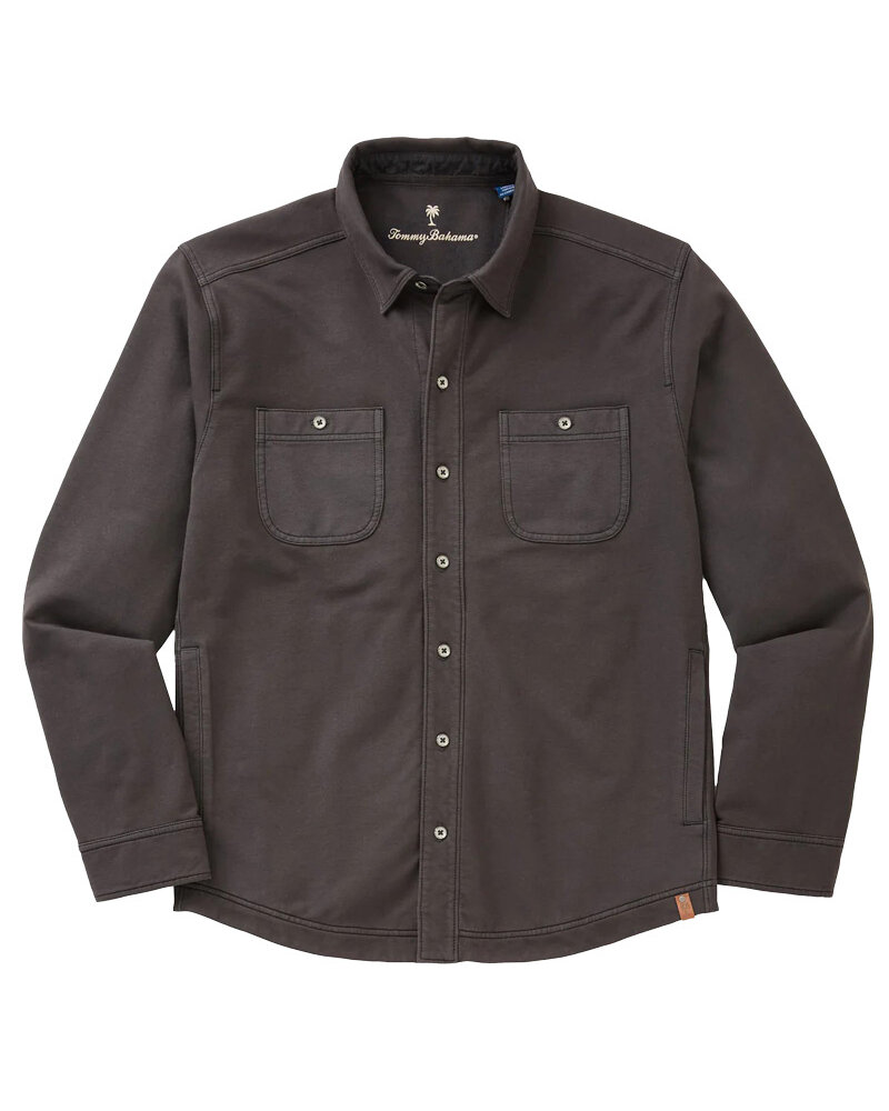 Tommy Bahama Tommy Bahama Ben & Terry Shirt Jacket-Coal