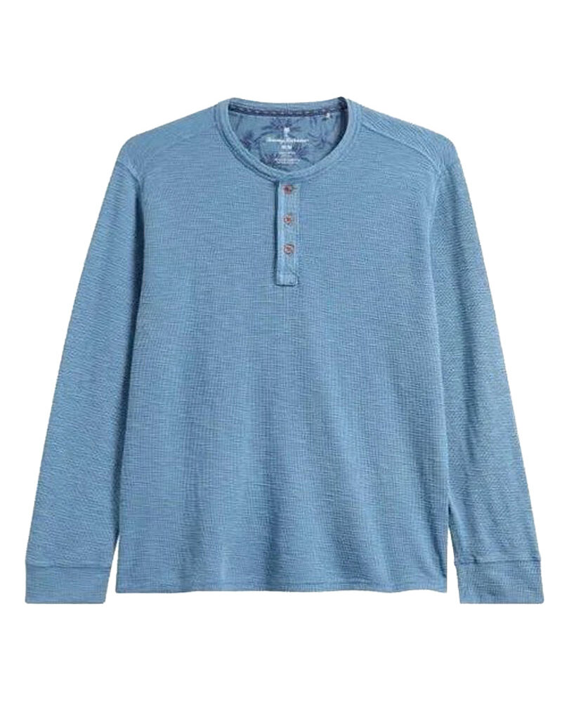 Tommy Bahama Tommy Bahama Port Oasis LS Henley-Blue