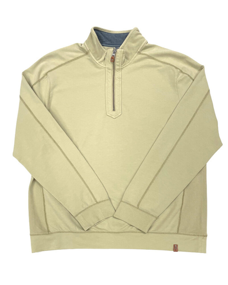 Tommy Bahama Tommy Bahama Ben & Terry 1/2 Zip-S. Khaki