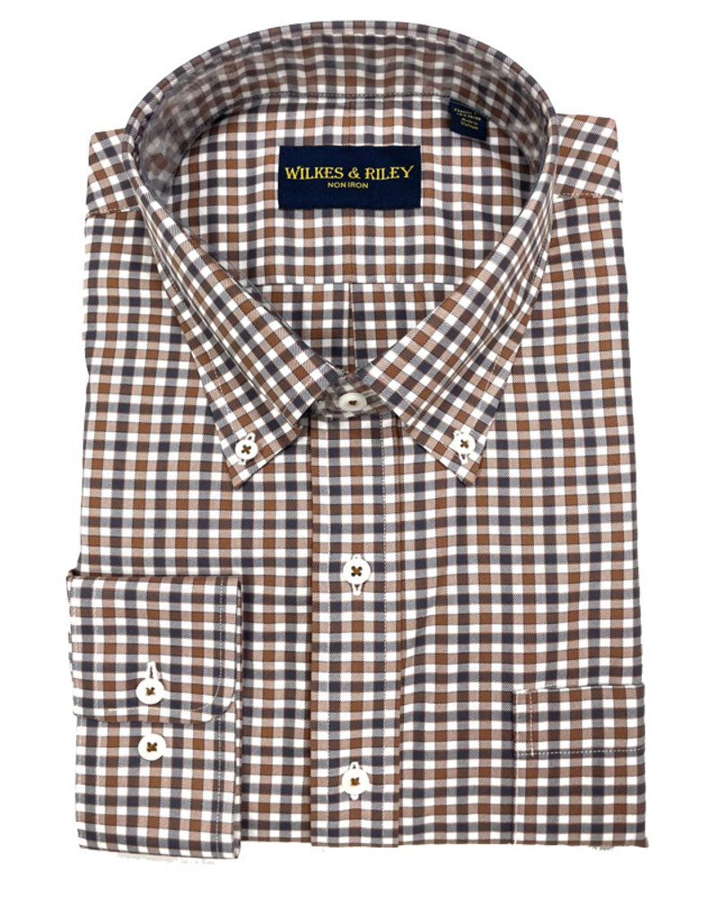 Wilkes & Riley Wilkes & Riley N/I BD Brown/Grey Twill Check