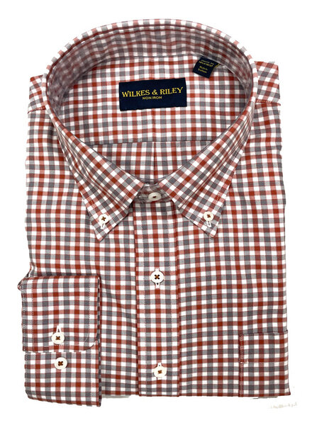 Wilkes & Riley Wilkes & Riley N/I BD Rust/Grey Twill Check