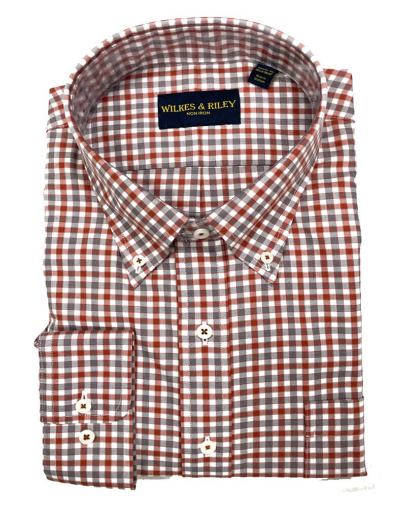 Wilkes & Riley Wilkes & Riley N/I BD Rust/Grey Twill Check