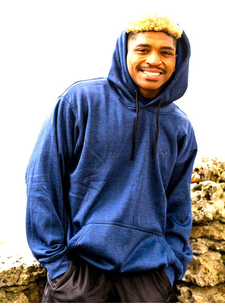 Atlas Atlas Navy Polar Fleece Hoodie