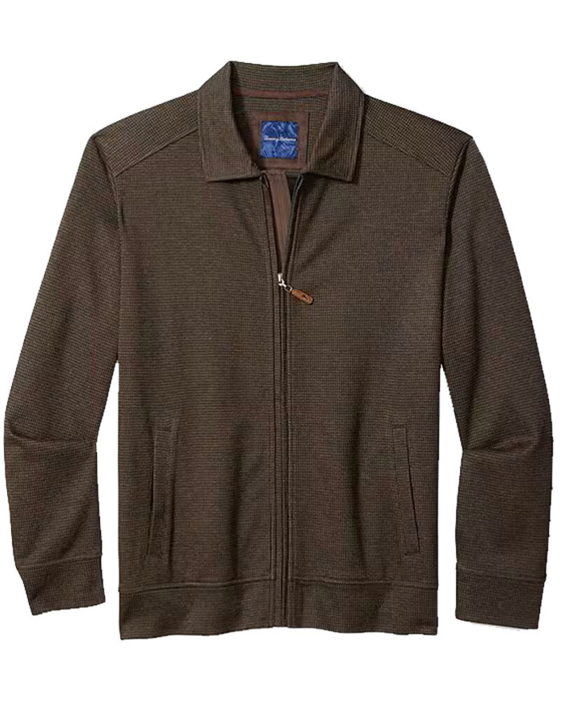 Tommy Bahama Tommy Bahama Astoria Full Zip Jacket-Chocolate