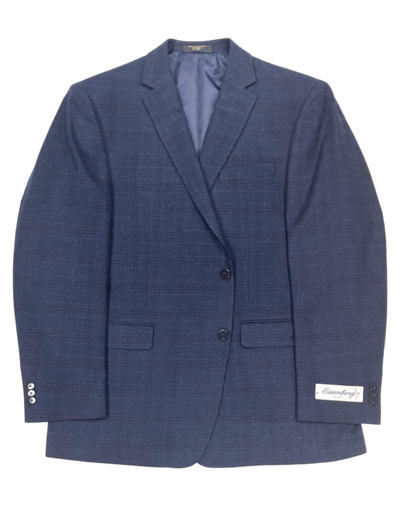 Eisenberg Eisenberg Sanford Navy Plaid Coat
