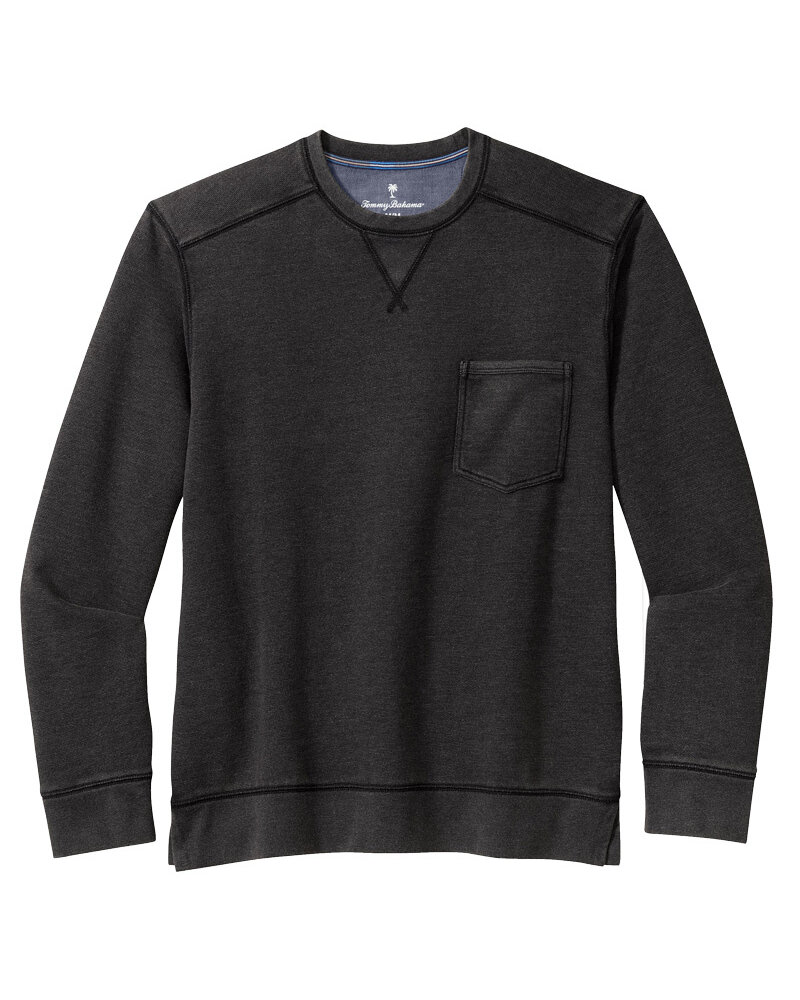 Tommy Bahama Tommy Bahama LS Cascade Fade Crew-Black