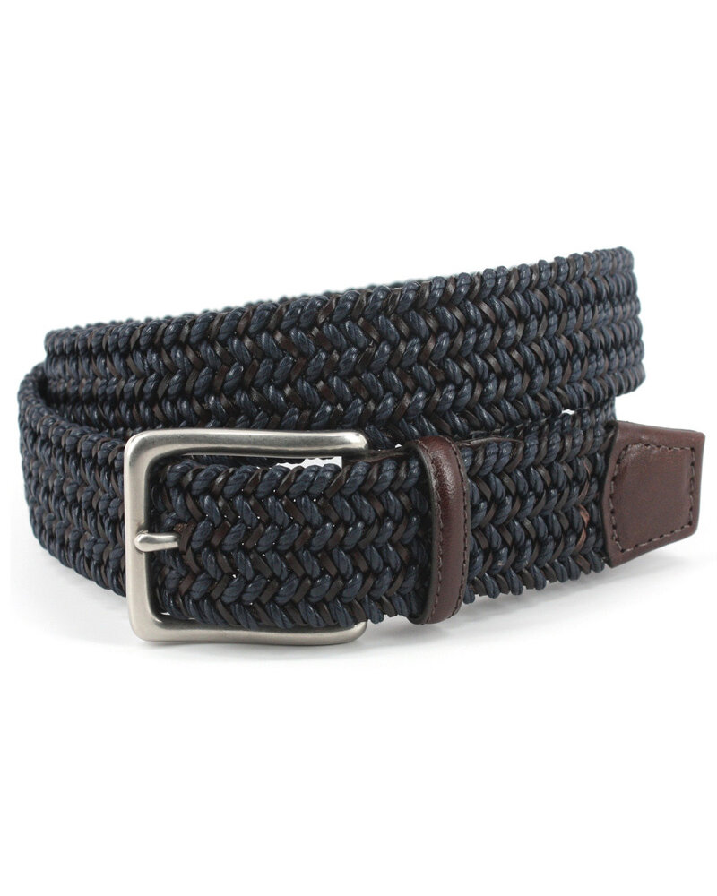 Torino Leather Torino Leather Italian Cotton/Leather Belt-NB