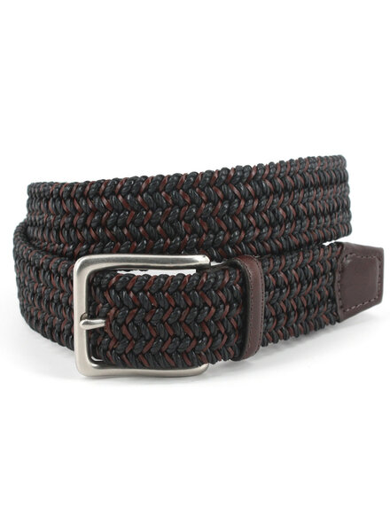 Torino Leather Torino Leather Italian Cotton/Leather Belt-BB