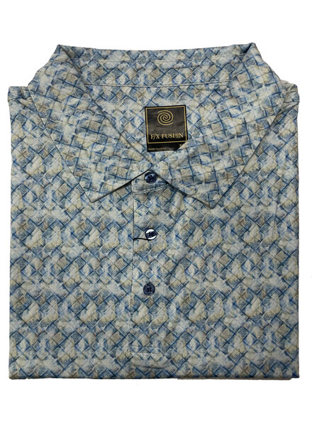 F/X Fusion F/X Fusion SS Hthr Check Print Polo