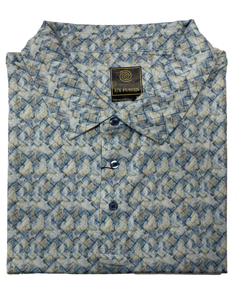 F/X Fusion F/X Fusion SS Hthr Check Print Polo