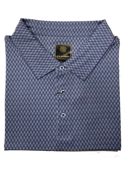 F/X Fusion F/X Fusion SS Stacked Diamond  Polo-Navy