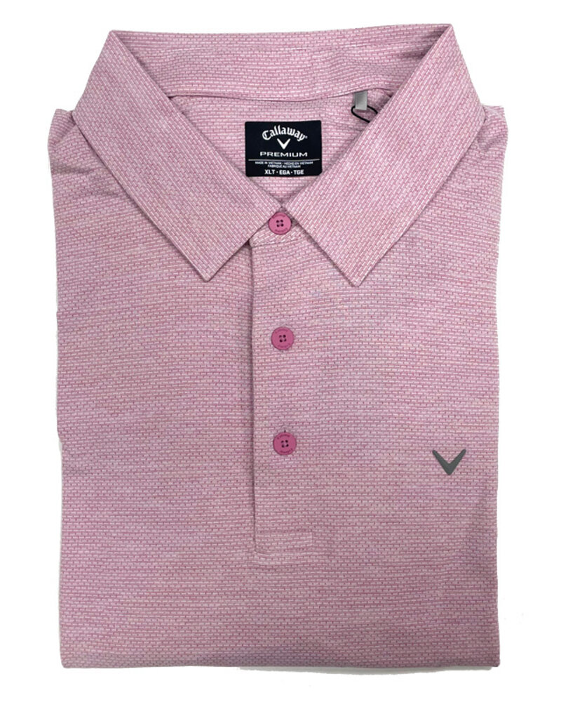 Callaway Callaway SS Rose Hthr Jacquard Polo