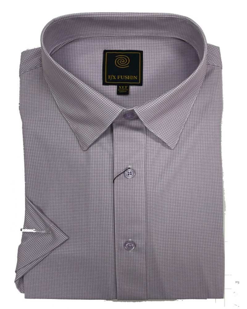 F/X Fusion F/X Fusion SS UB Micro Check Print-Mauve