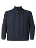 F/X Fusion F/X Fusion Plaited Zip Cable Sweater-Brown