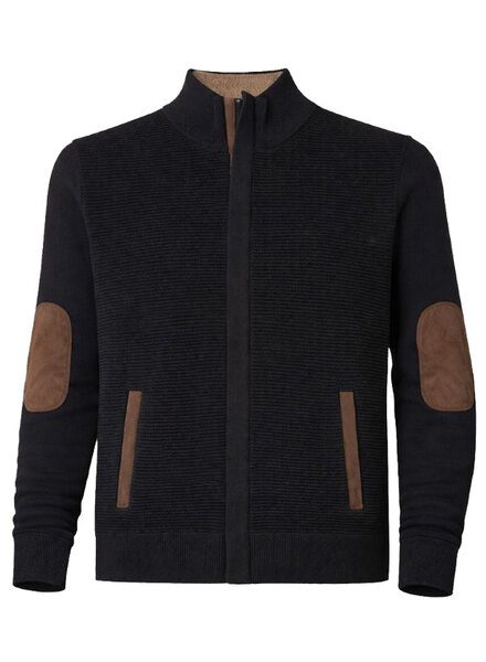 F/X Fusion F/X Fusion Ottoman Full Zip Sweater-Black