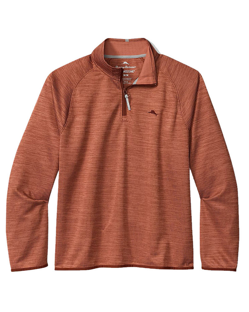 Tommy Bahama Tommy Bahama Palm Pro 1/2 Zip-Terra Cotta