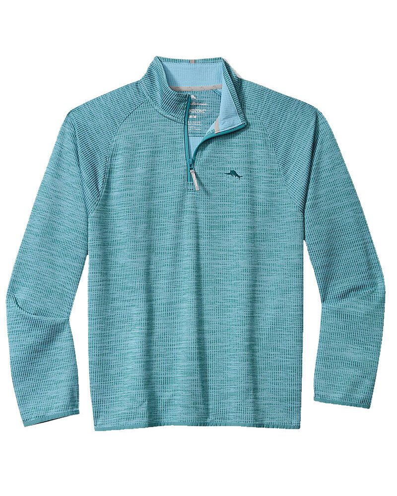 Tommy Bahama Tommy Bahama Palm Pro 1/2 Zip-Blue Chaise