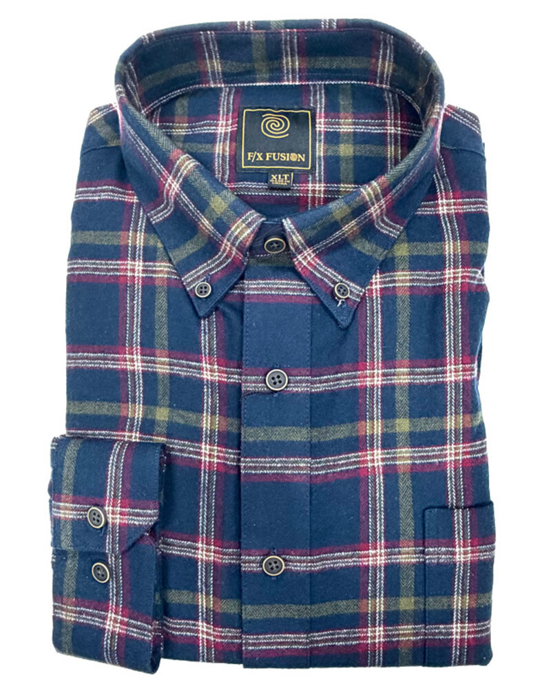 F/X Fusion F/X Fusion LS Flannel Plaid-Navy