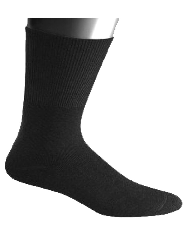 Old World Old World XXKing Cushion Dress Sock-Black
