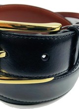 Torino Leather Torino Leather Black Antiqua Belts w/Brass