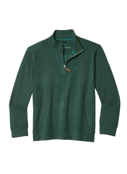Tommy Bahama Tommy Bahama LS Torino Cove 1/2 Zip-Dk. Jasper