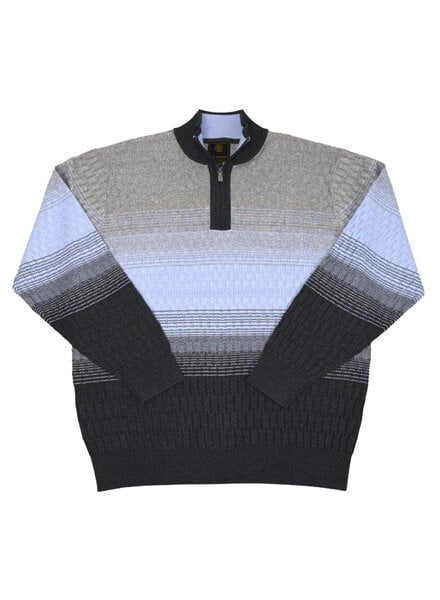 F/X Fusion F/X Fusion Ombre Rib 1/4 Zip Mock-Charcoal