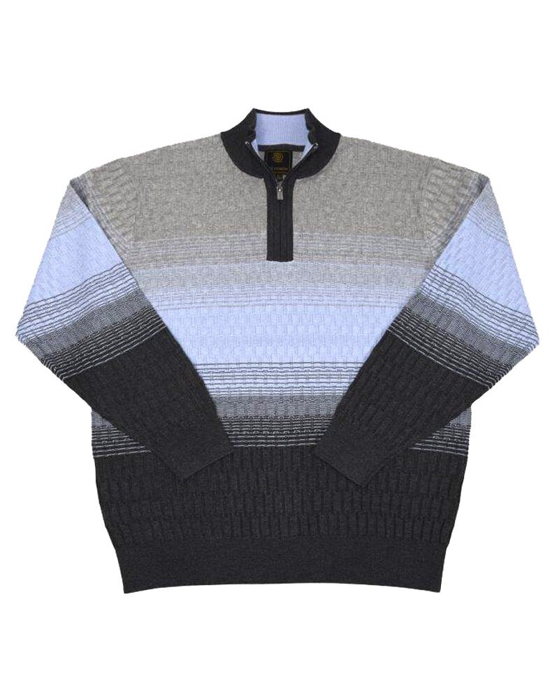 F/X Fusion F/X Fusion Ombre Rib 1/4 Zip Mock-Charcoal