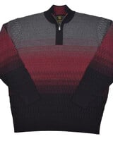F/X Fusion F/X Fusion Ombre Rib 1/4 Zip Mock-Black
