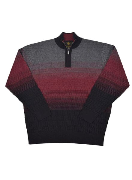 F/X Fusion F/X Fusion Ombre Rib 1/4 Zip Mock-Black
