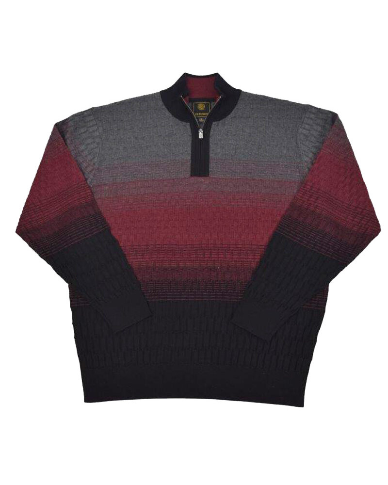 F/X Fusion F/X Fusion Ombre Rib 1/4 Zip Mock-Black