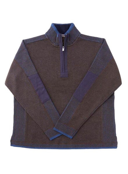 F/X Fusion F/X Fusion Plaited 1/4 Zip Mock-Brown