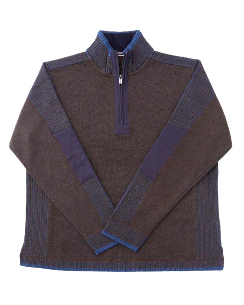 F/X Fusion F/X Fusion Plaited 1/4 Zip Mock-Brown