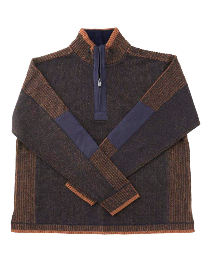 F/X Fusion F/X Fusion Plaited 1/4 Zip Mock-Navy