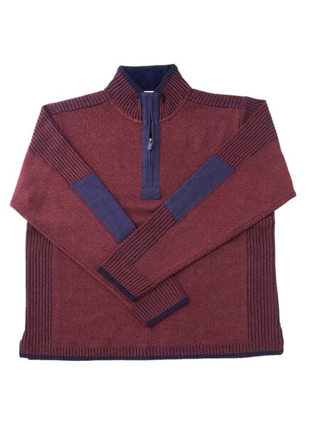 F/X Fusion F/X Fusion Plaited 1/4 Zip Mock-Crimson