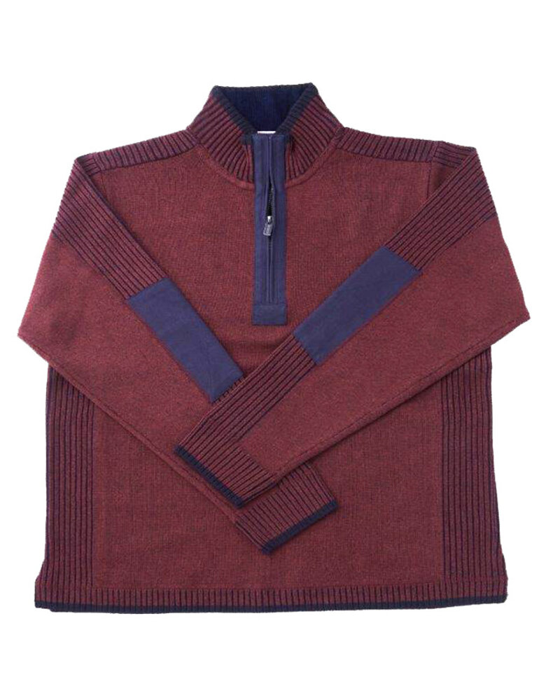 F/X Fusion F/X Fusion Plaited 1/4 Zip Mock-Crimson