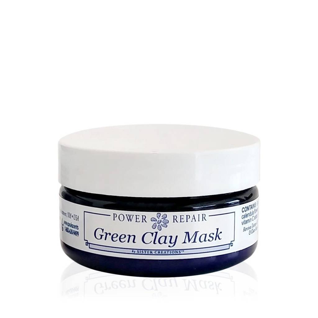 Sister Creations Green Clay Exfoliant Mask -2oz.