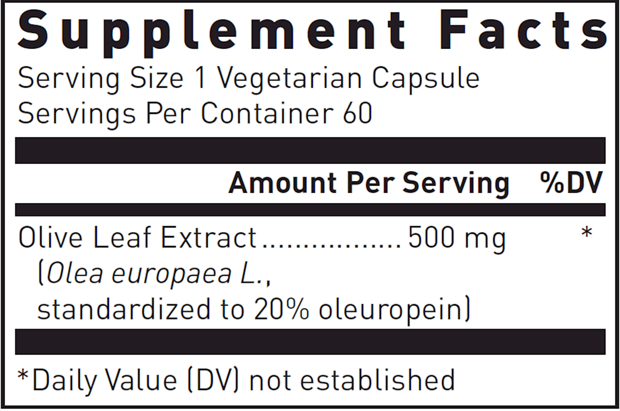 Douglas Laboratories Olive Leaf extract 60 vegcaps