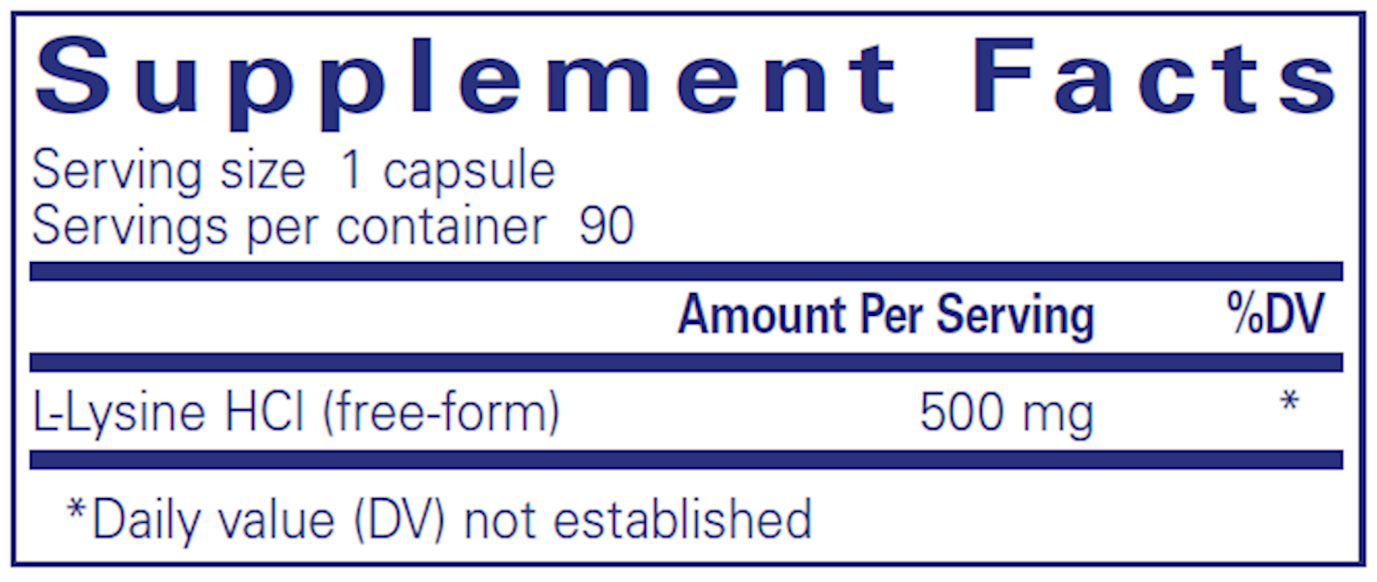 L-Lysine 500 mg 90 vegcaps