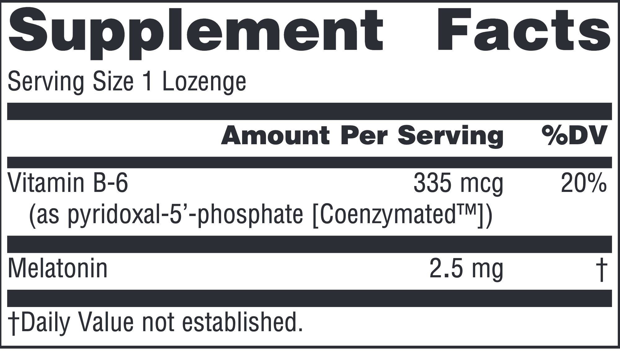 Melatonin  (Peppermint) 2.5 mg - 60 lozenges