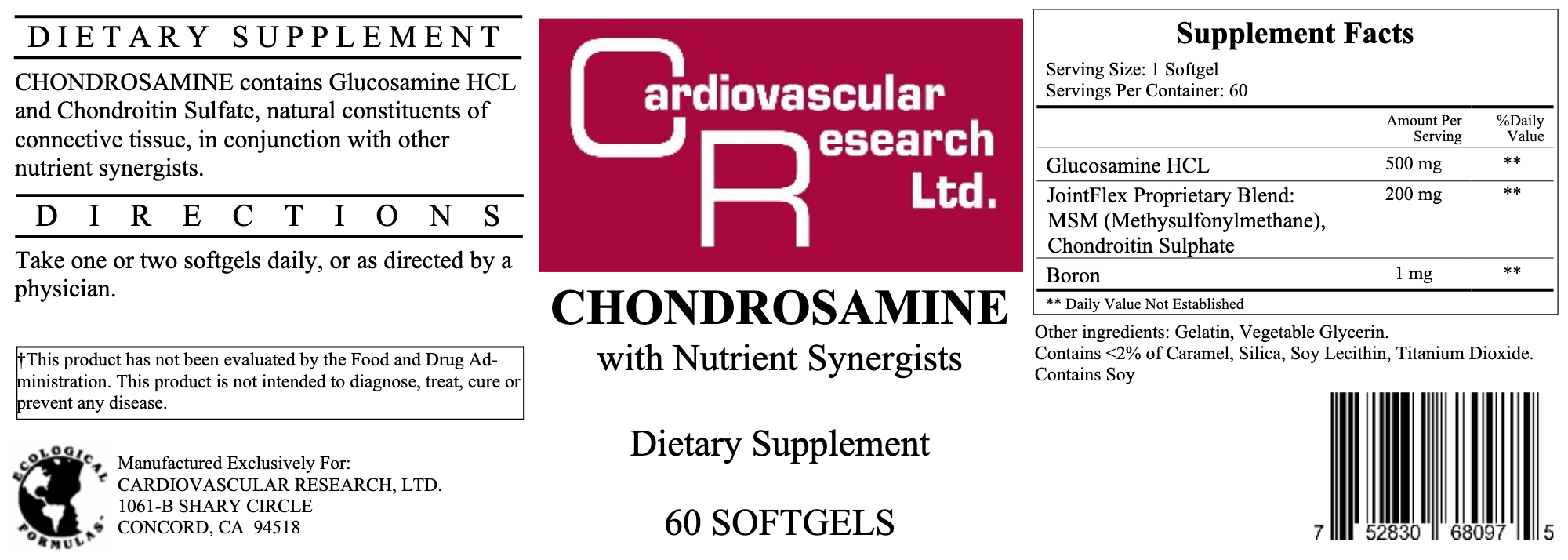 Chondrosamine 60 softgels