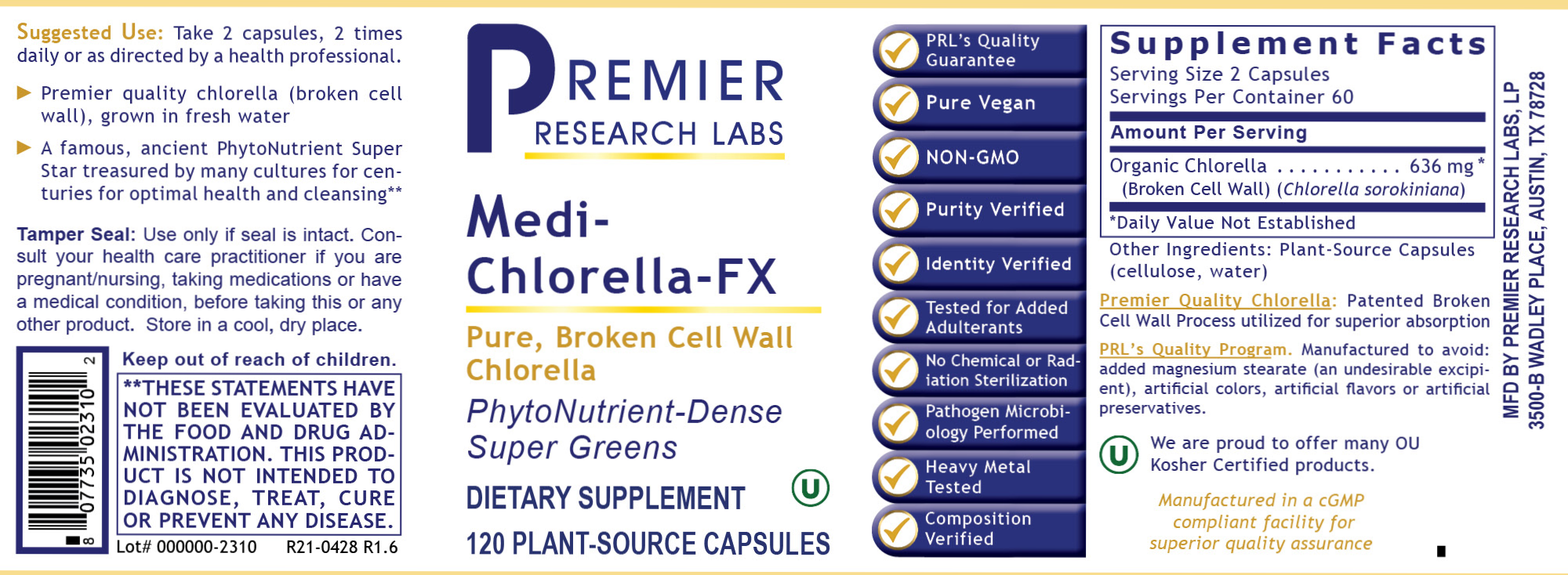 Medi-Chlorella-FX 120 vegcaps