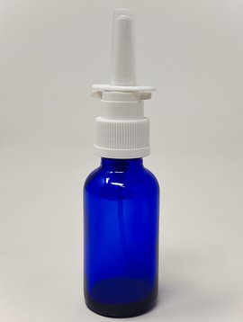 Glass Nasal Spray Bottle - Cobalt Blue 1 oz