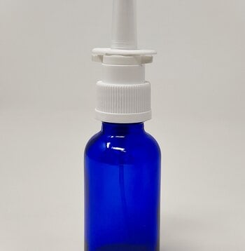 Glass Nasal Spray Bottle - Cobalt Blue 1 oz