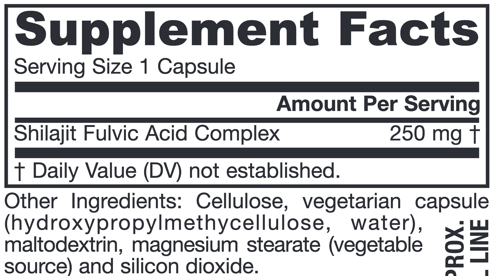 Shilajit Fulvic Acid Complex 250 mg 60 vegcaps