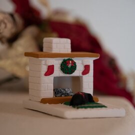 White Hearth with Dog Incense Burner