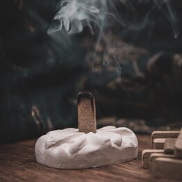 White Sunburst Incense Burner