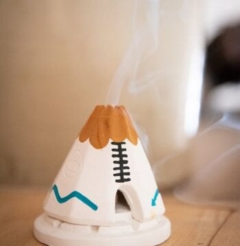 White Teepee Incense Burner
